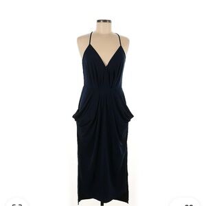 Elegant Navy Blue Women's Dress